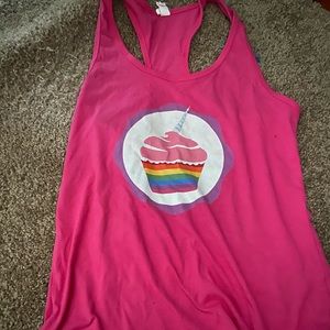 Pink cupcake pride tank top